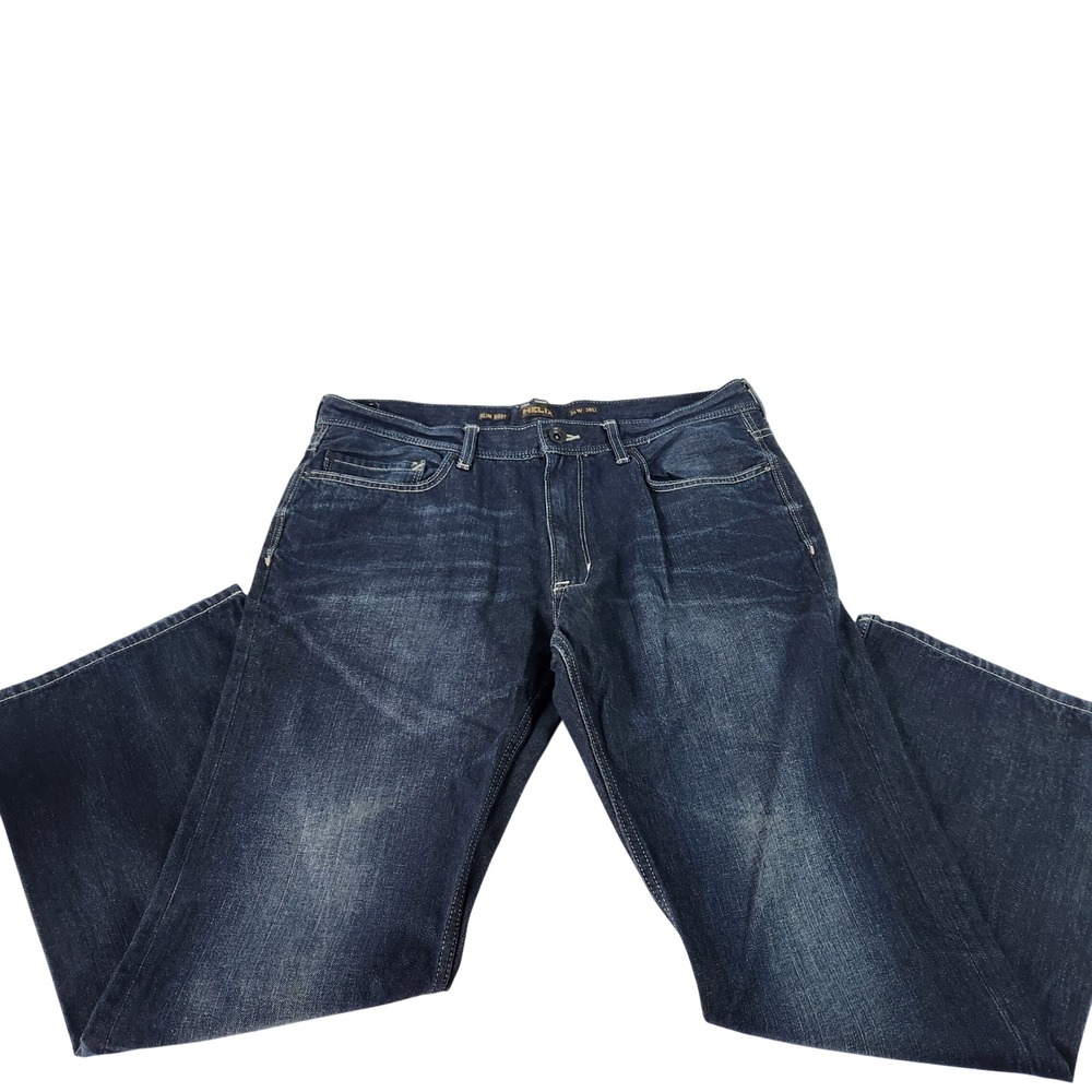 Helix Mens Slim Bootcut Jeans‎ Dark Wash Denim 36W 30L 100 Cotton 12413